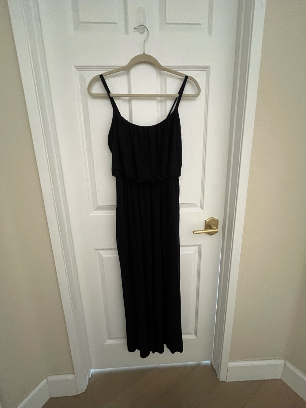 Classic Navy Blue Spaghetti-Strap Jumpsuit Small
